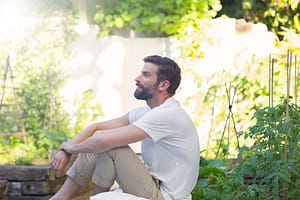 GettyImages-521813059 Smiling man relaxing in backyard Meditation Online